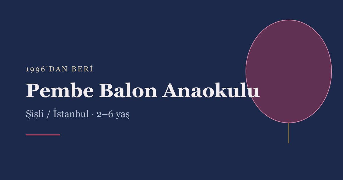 Özel Şişli Pembe Balon Anaokulu web sitesi önizlemesi
